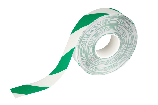 Ruban de marquage sol DURALINE 50mmx30m vert-blanc