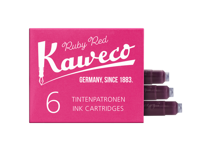 Inktpatroon Kaweco rood doosje à 6 stuks