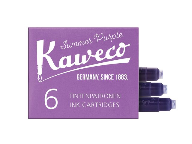 Cartouche d'encre Kaweco aubergine boîte 6 pièces