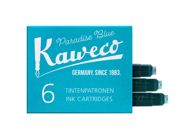 Cartouche d'encre Kaweco turquoise boîte 6 pièces