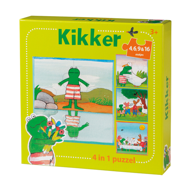 Puzzel De Wereld van Kikker 4 in 1 Puzzel (4+6+9+16)