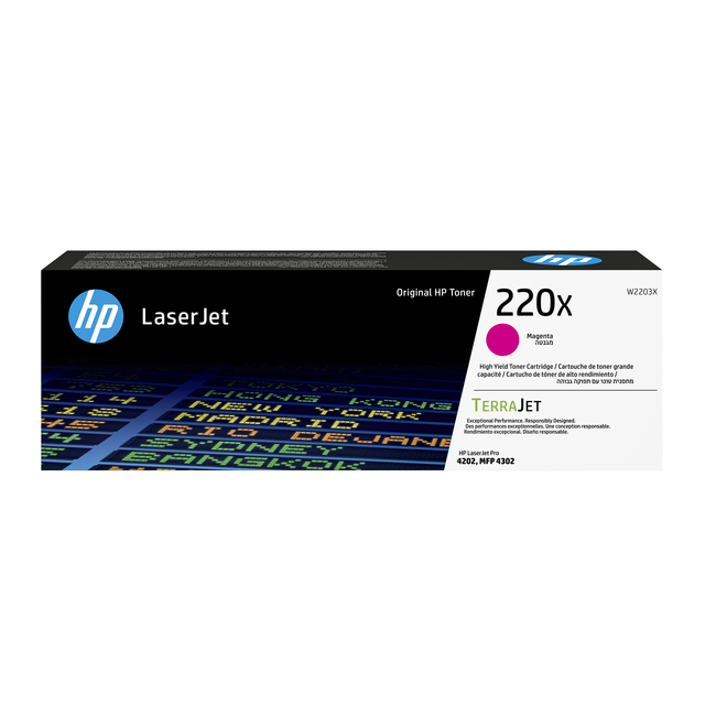 Cartouche toner HP 220X W2203X rouge