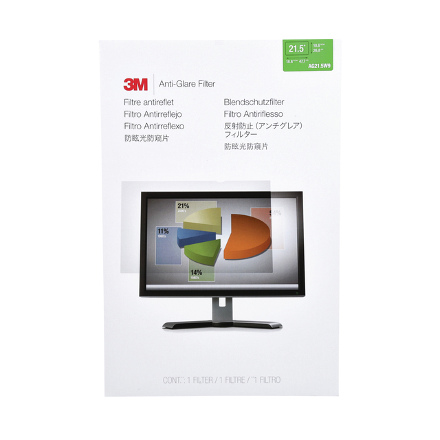 Anti-Glare reflectiefilter 3M 21,5-inch breedbeeld 16:9
