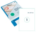 Etiket Rillprint 210x297mm mat transparant 25 stuks