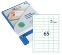 Etiket Rillprint 38x21.2mm mat transparant 1625 stuks