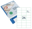 Etiket Rillprint 70x37mm mat transparant 600 stuks