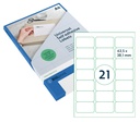 Etiket Rillprint 63.5x38.1mm mat transparant 525 stuks