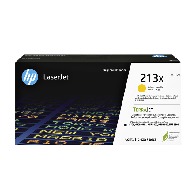 Cartouche toner HP W2132X 213X jaune