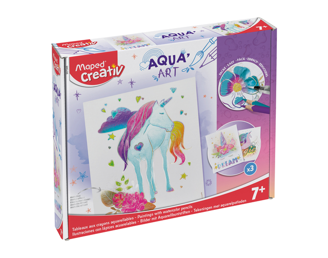 Kit créatif Maped Creativ Aqua'Art Licorne 14 pièces assorti