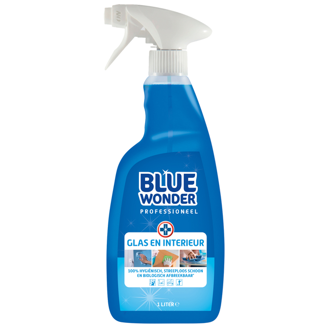 Glasreiniger Blue Wonder Prof glas en interieur spray 1liter