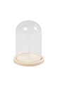 Cloche Creotime avec socle en bois 9,5x6cm