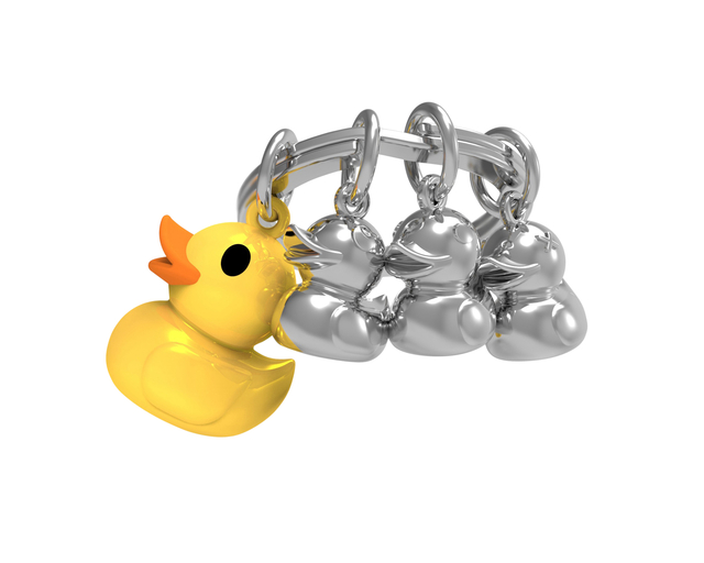 Porte-clés Metalmorphose Famille canard