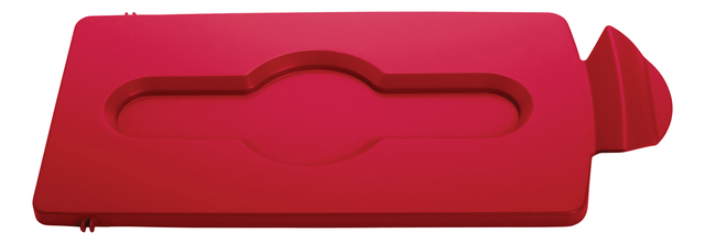 Couvercle Rubbermaid pour Station de recyclage Slim Jim fermé rouge