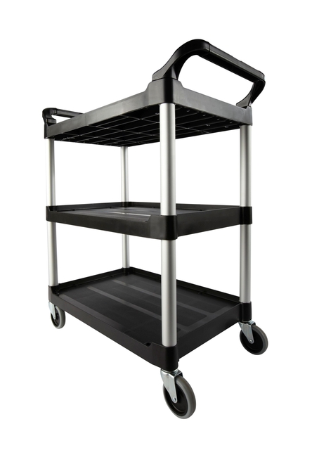 Chariot de service Rubbermaid avec roue pivotantes 10cm noir