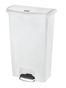 Poubelle à pedale Rubbermaid Slim Jim Step-On 68L blanc