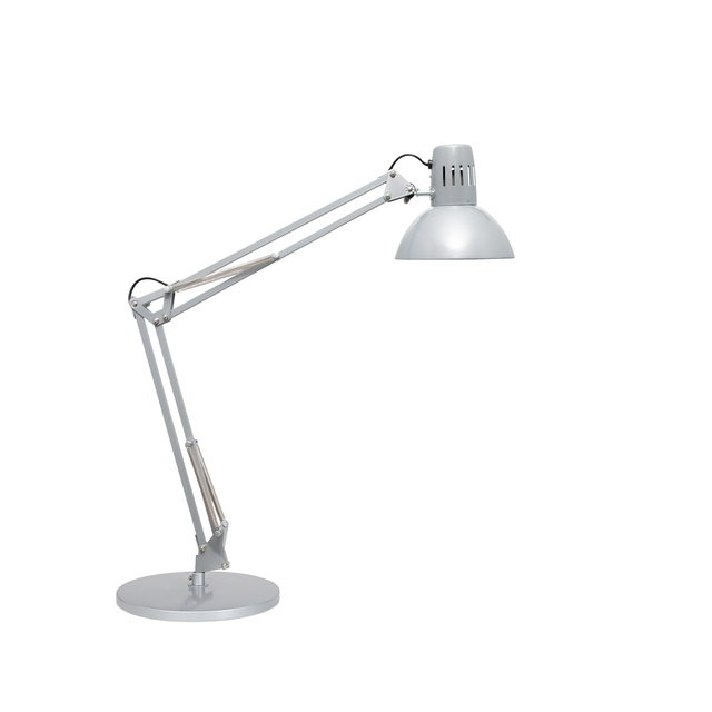 Bureaulamp MAUL Study voet excl.LED lamp E27 zilver