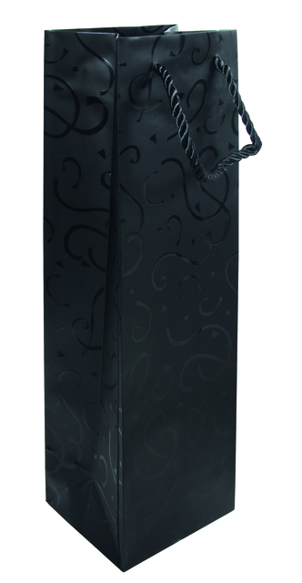 Sac cadeau bouteille (vin) IEZZY avec cordon 9x10x33cm papier Celebration 20 pièces