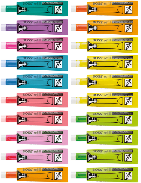 Recharge surligneur STABILO 070 assorti set 20 pièces