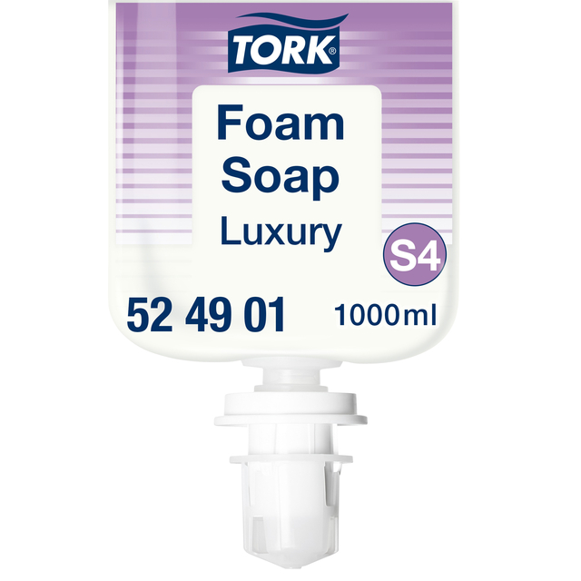 Savon mains Tork S4 Luxe 524901 Mousse doux parfumé 1000ml