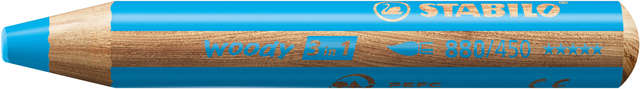 Crayon de couleur STABILO 880 woody 3-en-1 multi-surfaces bleu clair