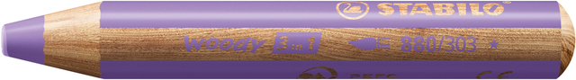 Crayon de couleur STABILO 880 woody 3-en-1 multi-surfaces pastel lilas