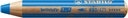 Crayon de couleur STABILO 880 woody 3-en-1 multi-surfaces bleu moyen