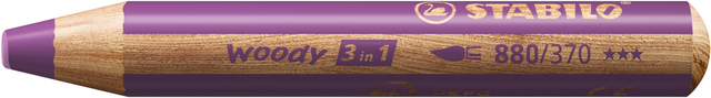 Crayon de couleur STABILO 880 woody 3-en-1 multi-surfaces violet