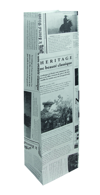Sachet d'emballage IEZZY bouteille (vin) 10x8x41cm papier Le journal 50 pièces
