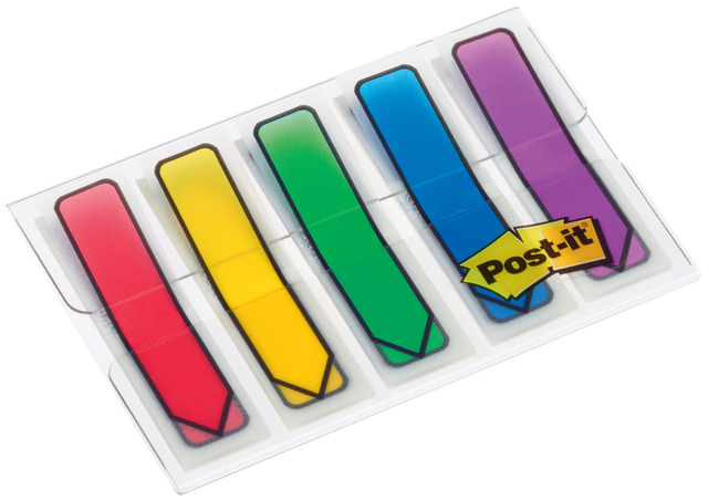 Marque-pages 3M Post-it 684 12x43mm flèche assorti 100 pièces