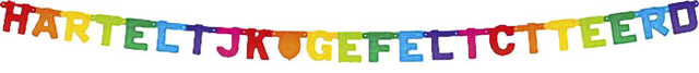Guirlande lettres "Gefeliciteerd" coloré
