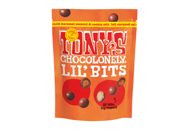 Chocolat Tony's Chocolonely Lil'Bits lait caramel salé biscuit 120g