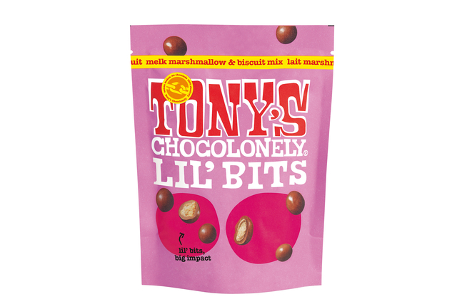 Chocolat Tony's Chocolonely Lil'Bits lait guimauve biscuit 120g