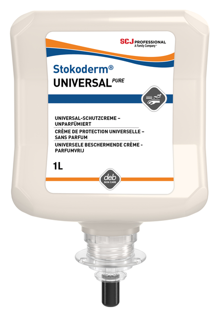 Handcrème SCJ Stokoderm Universal Pure parfumvrij 1liter