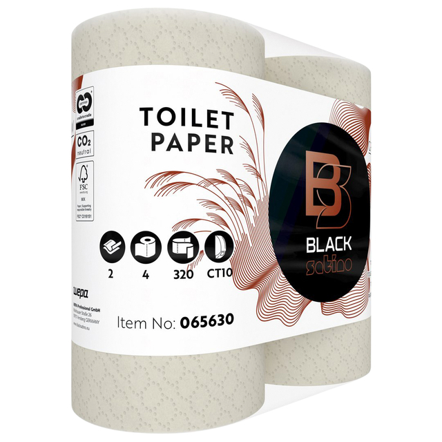 Toiletpapier BlackSatino CT10 GreenGrow 2-laags 320vel naturel 066870