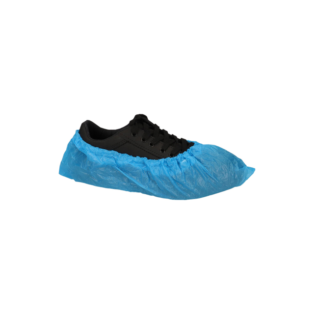 Schoenovertrek CMT 70mu geruwd maat 36-46 CPE blauw 50 stuks