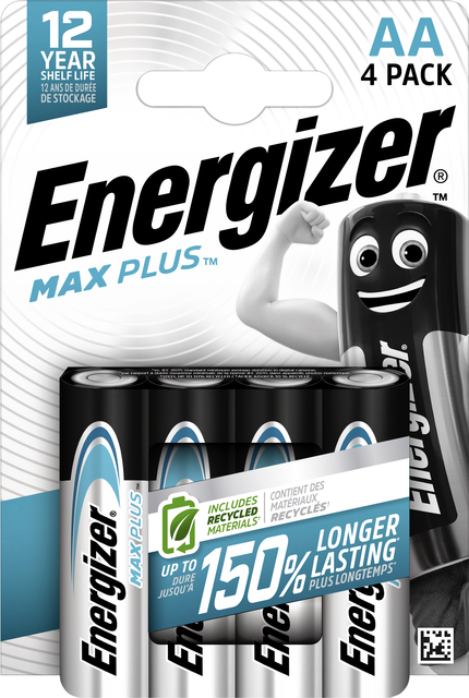 Batterij Energizer Max Plus 4xAA alkaline