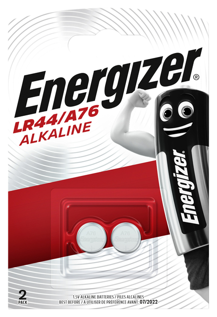 Batterij Energizer knoopcel 2x LR44 alkaline