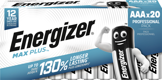 Batterij Energizer Max Plus 20xAAA alkaline