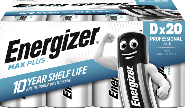 Batterij Energizer Max Plus 20xD alkaline