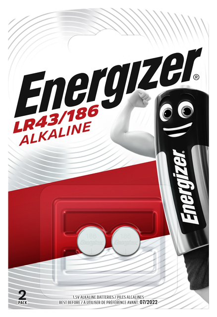 Batterij Energizer knoopcel 2xLR43 alkaline