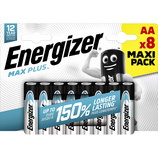 Batterij Energizer Max Plus 8xAA alkaline