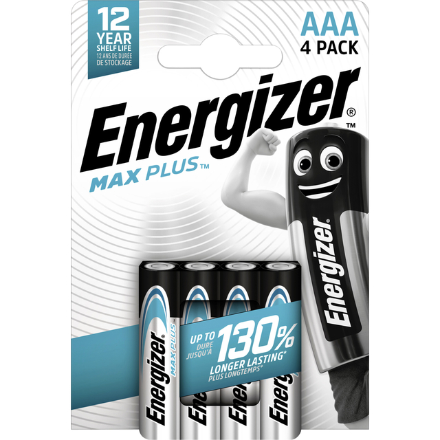 Batterij Energizer Max Plus 4x AAA alkaline