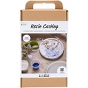 Kit DIY Moulage résine Plateau avec effet marbré