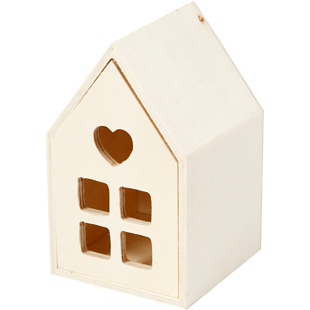 Huis met lade Creativ Company 10.8x6.8 cm hout