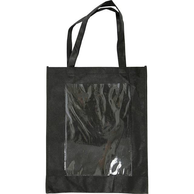 Sac personnalisable Creativ Company 42x34x12cm avec pochette plastifié noir