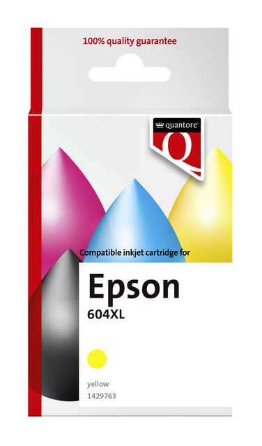 Inktcartridge Quantore alternatief tbv Epson 604XL T10H44 geel