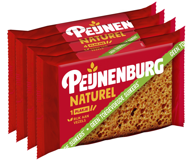 Koek Peijnenburg naturel zonder toegevoegde suiker 4-pack