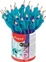 Potlood Maped Kidy Learn met gum en vingerhulp blauw