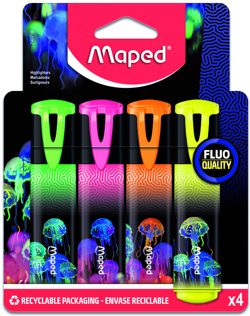 Surligneur maped Deepsea Paradise set 4 couleurs