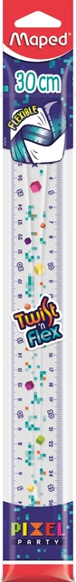 Règle Maped Pixel pary Twist'n Flex 30cm transparent